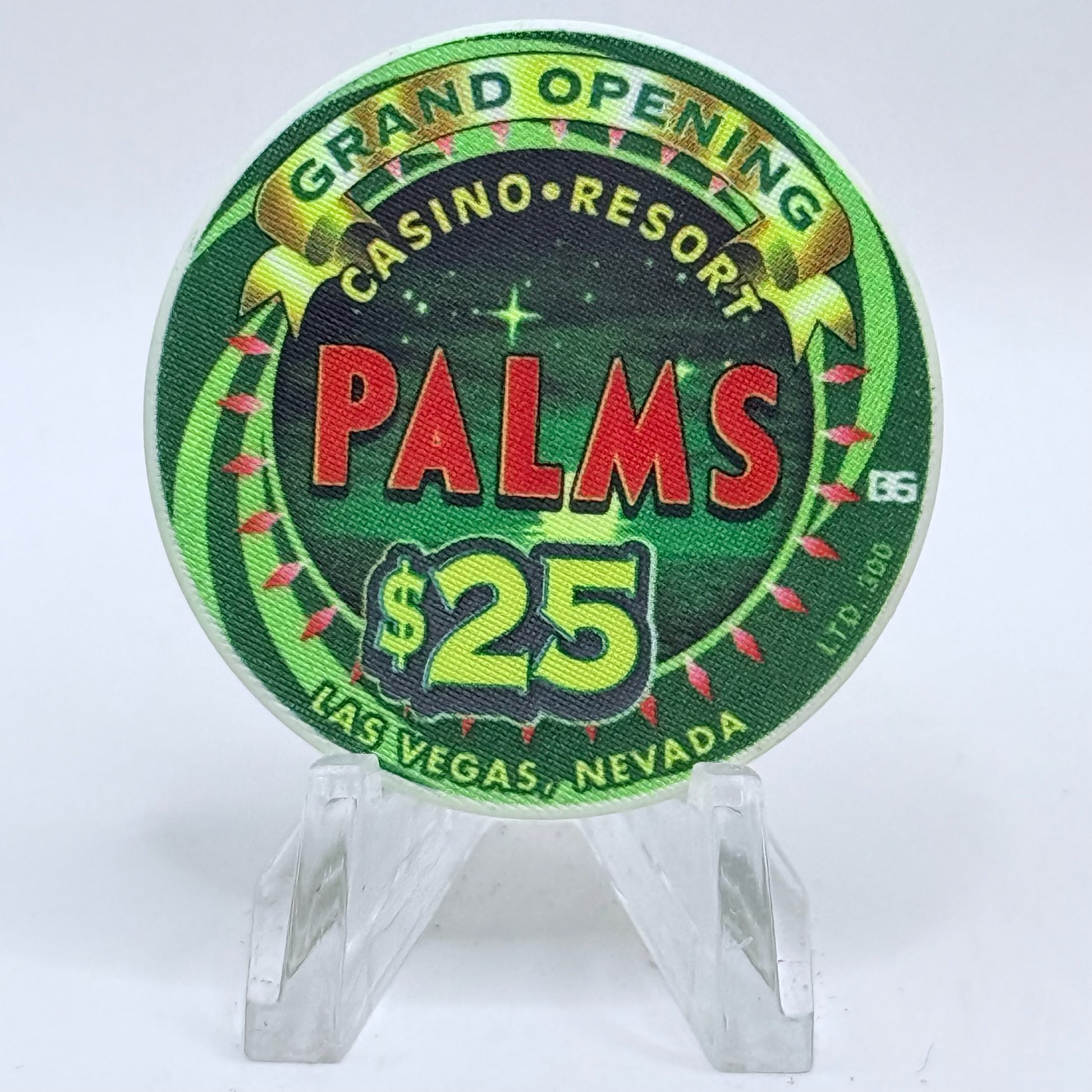 Palms Casino Resort Las Vegas Nevada 2001 'Grand Opening' LE $25 Casino Chip V9456