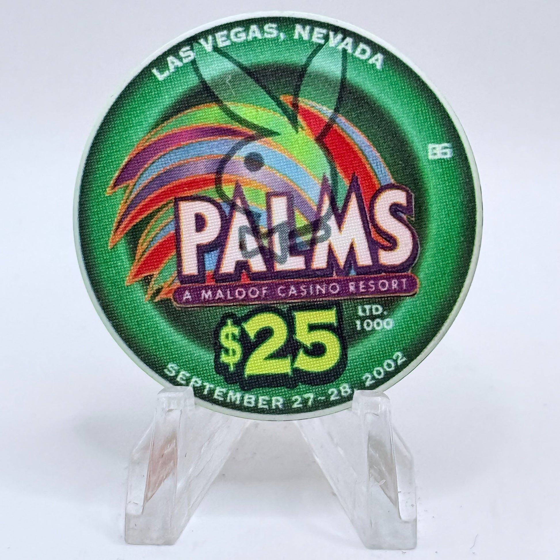 Palms Casino Resort Las Vegas Nevada 2002 'Jenny McCarthy' Series 38 LE $25 Casino Chip E2006