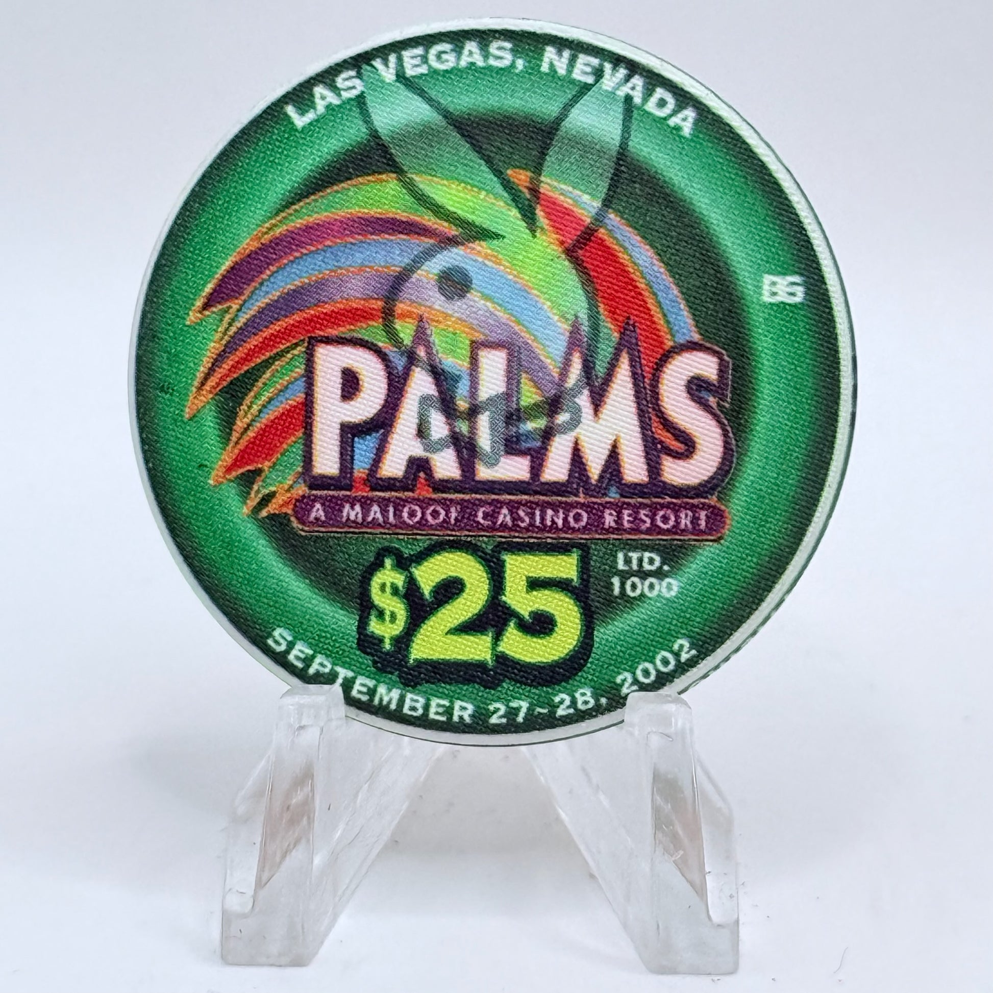 Palms Casino Resort Las Vegas Nevada 2002 'Dalene Kurtis' Series 38 LE $25 Casino Chip E2005