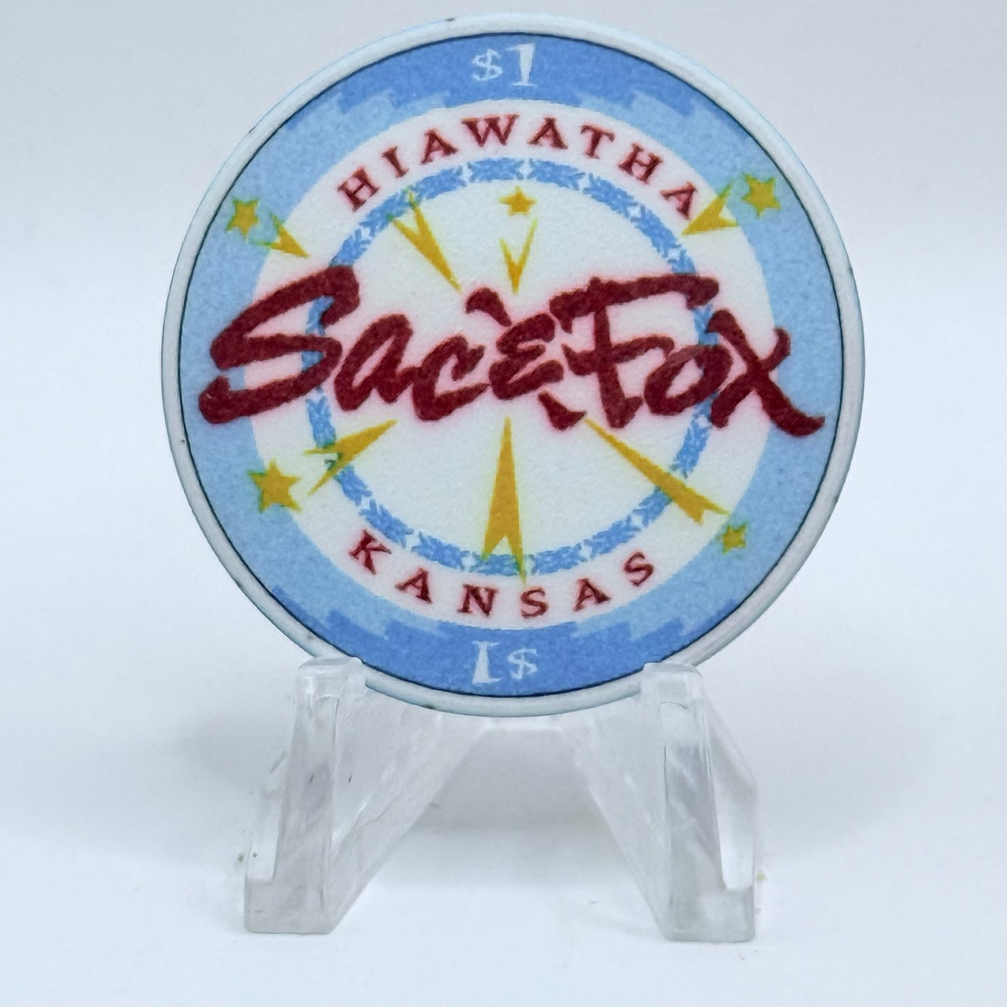 Sac & Fox Powhattan Kansas Series 1 $1 Casino Chip