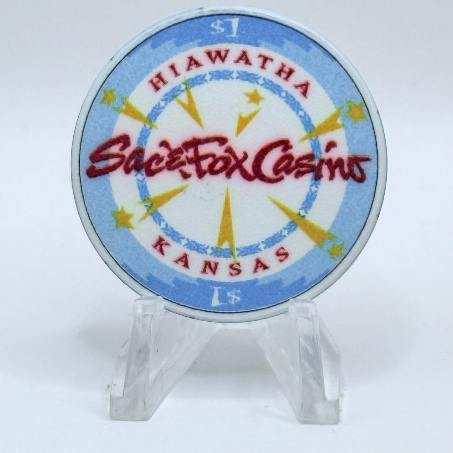 Sac & Fox Powhattan Kansas Series 1 $1 Casino Chip