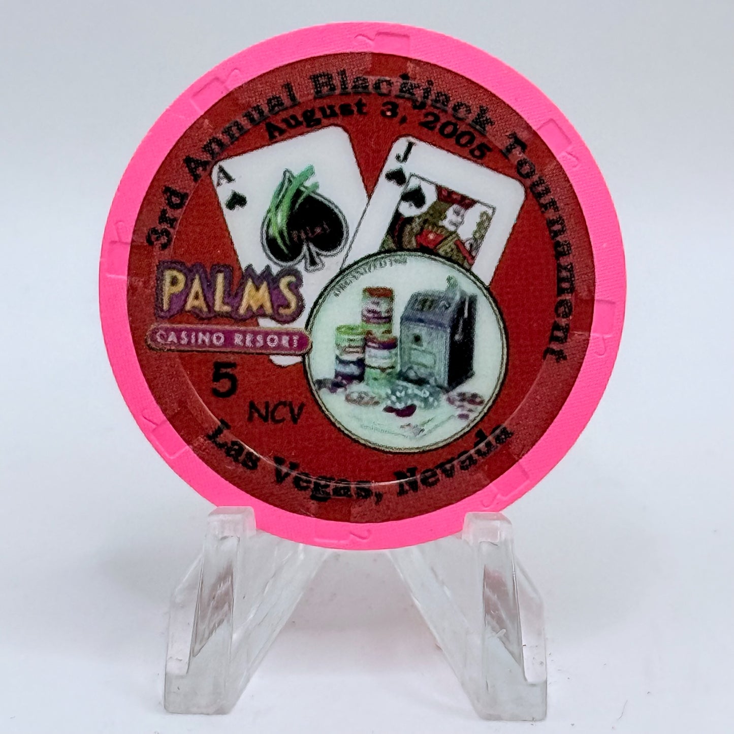 Palms Casino Resort Las Vegas Nevada 2005 '7th Annual CCGTCC' Series 15 $5 NCV Casino Chip E4774