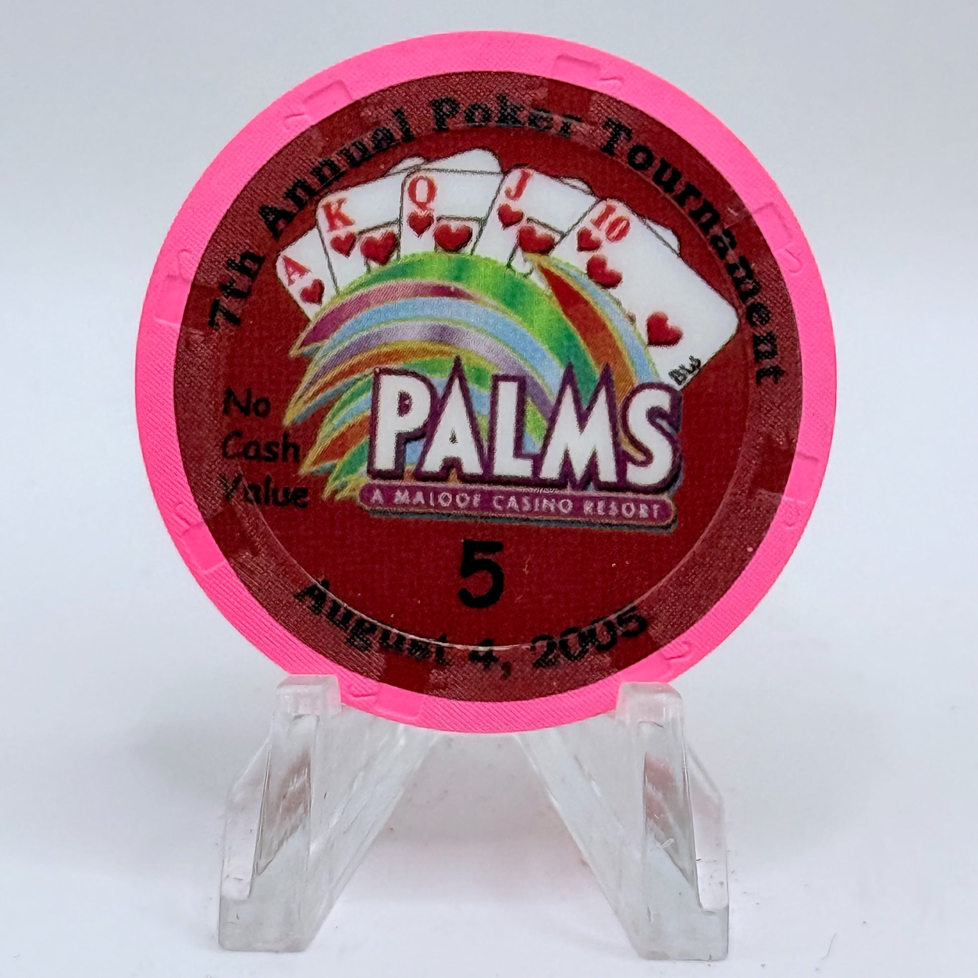 Palms Casino Resort Las Vegas Nevada 2005 '7th Annual CCGTCC' Series 15 $5 NCV Casino Chip E4774
