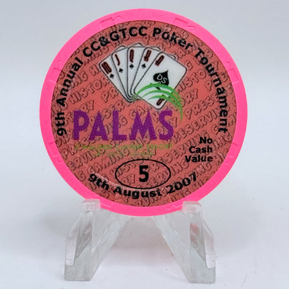 Palms Casino Resort Las Vegas Nevada 2007 '9th Annual CCGTCC' Series 14 $5 NCV Casino Chip E7472