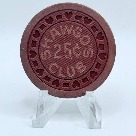 Shawgo's Club Havana Illinois 'Illegal' $0.25 Casino Chip