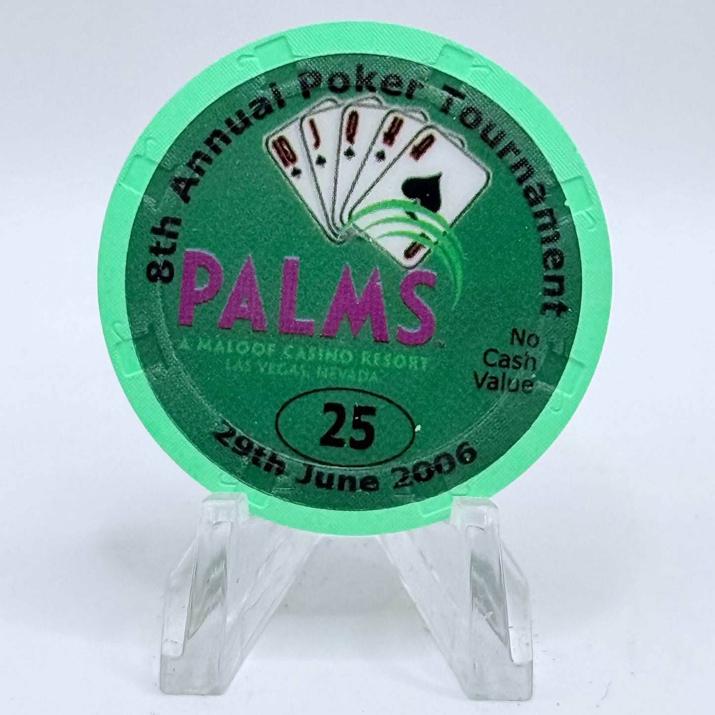 Palms Casino Resort Las Vegas Nevada 2006 '8th Annual CCGTCC' Series 12 $25 NCV Casino Chip E7467