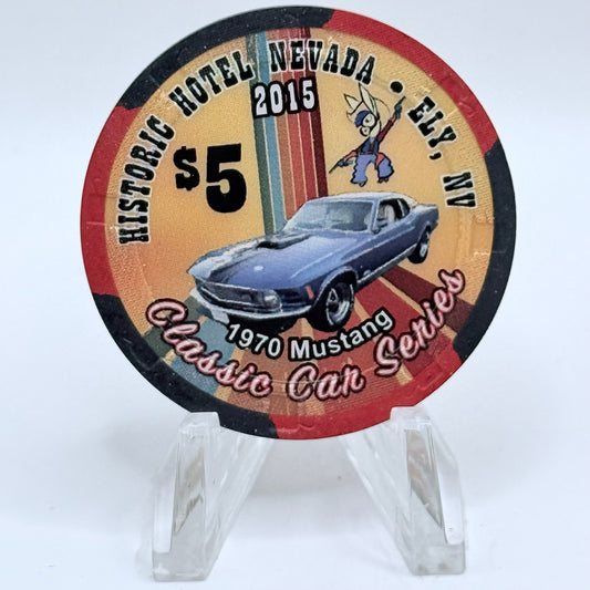 Hotel Nevada Ely Nevada 2015 '1970 Mustang' LE $5 Casino Chip D2077
