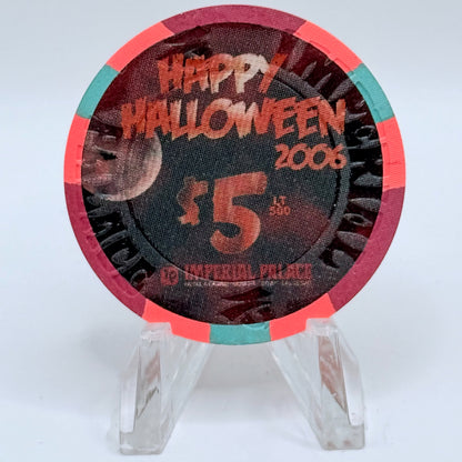 Imperial Palace Las Vegas Nevada 2006 'Happy Halloween' LE $5 Casino Chip E5808