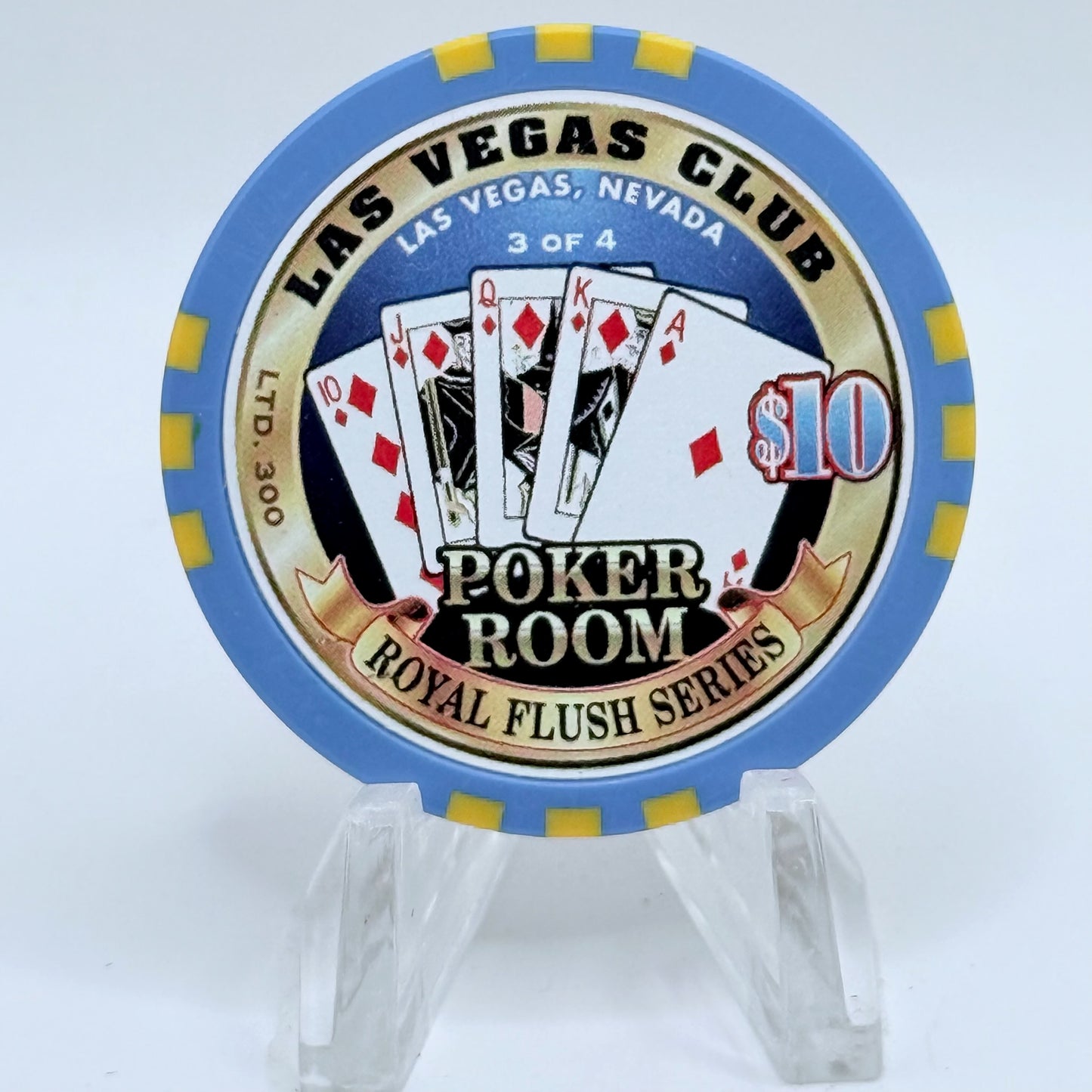 Las Vegas Club Las Vegas Nevada 2001 'Royal In Diamonds' LE $10 Casino Chip V9148