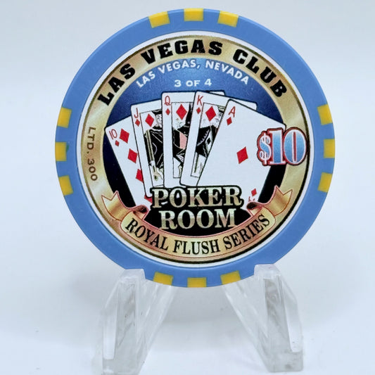 Las Vegas Club Las Vegas Nevada 2001 'Royal In Diamonds' LE $10 Casino Chip V9148
