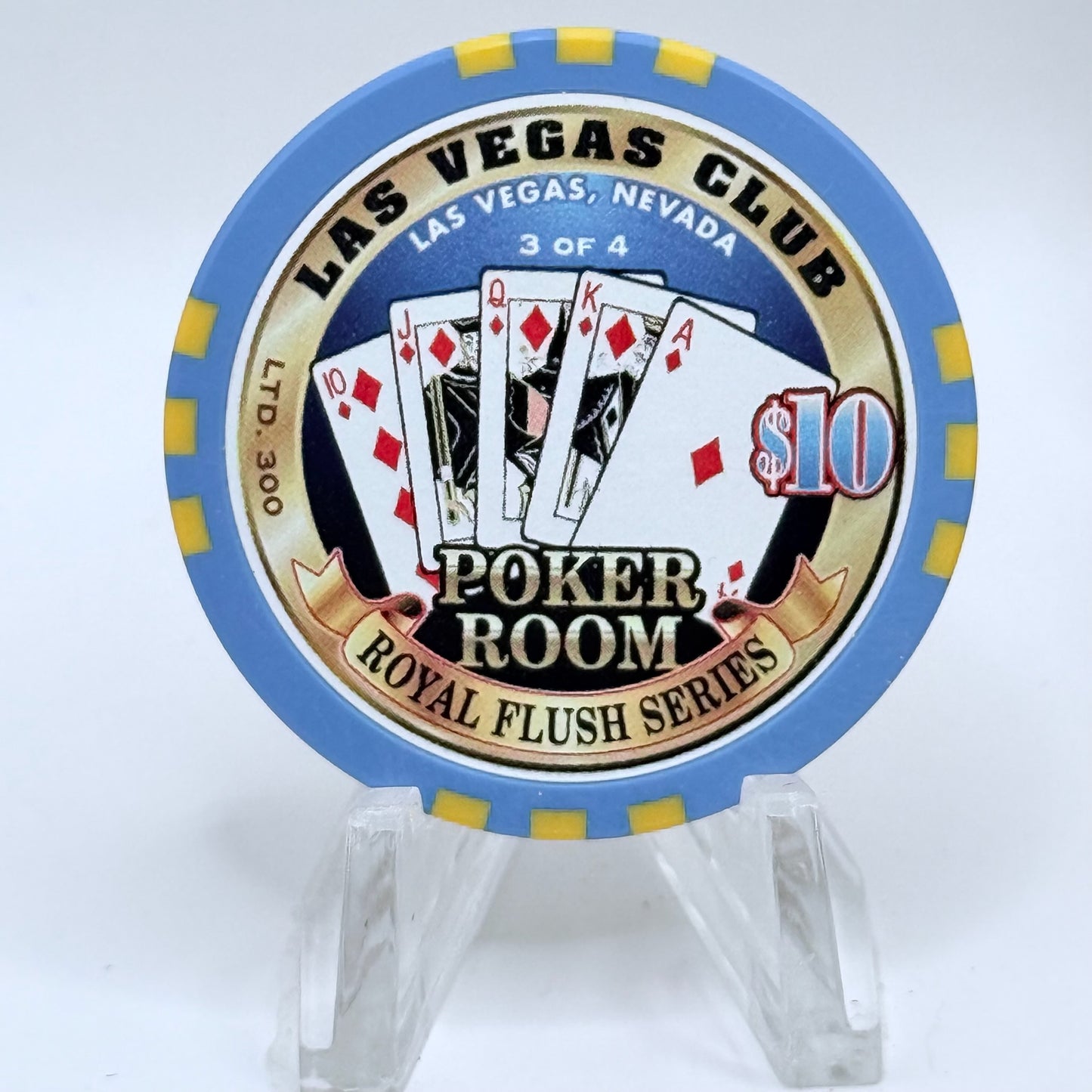 Las Vegas Club Las Vegas Nevada 2001 'Royal In Diamonds' LE $10 Casino Chip V9148