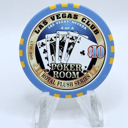 Las Vegas Club Las Vegas Nevada 2001 'Royal In Clubs' LE $10 Casino Chip V9147