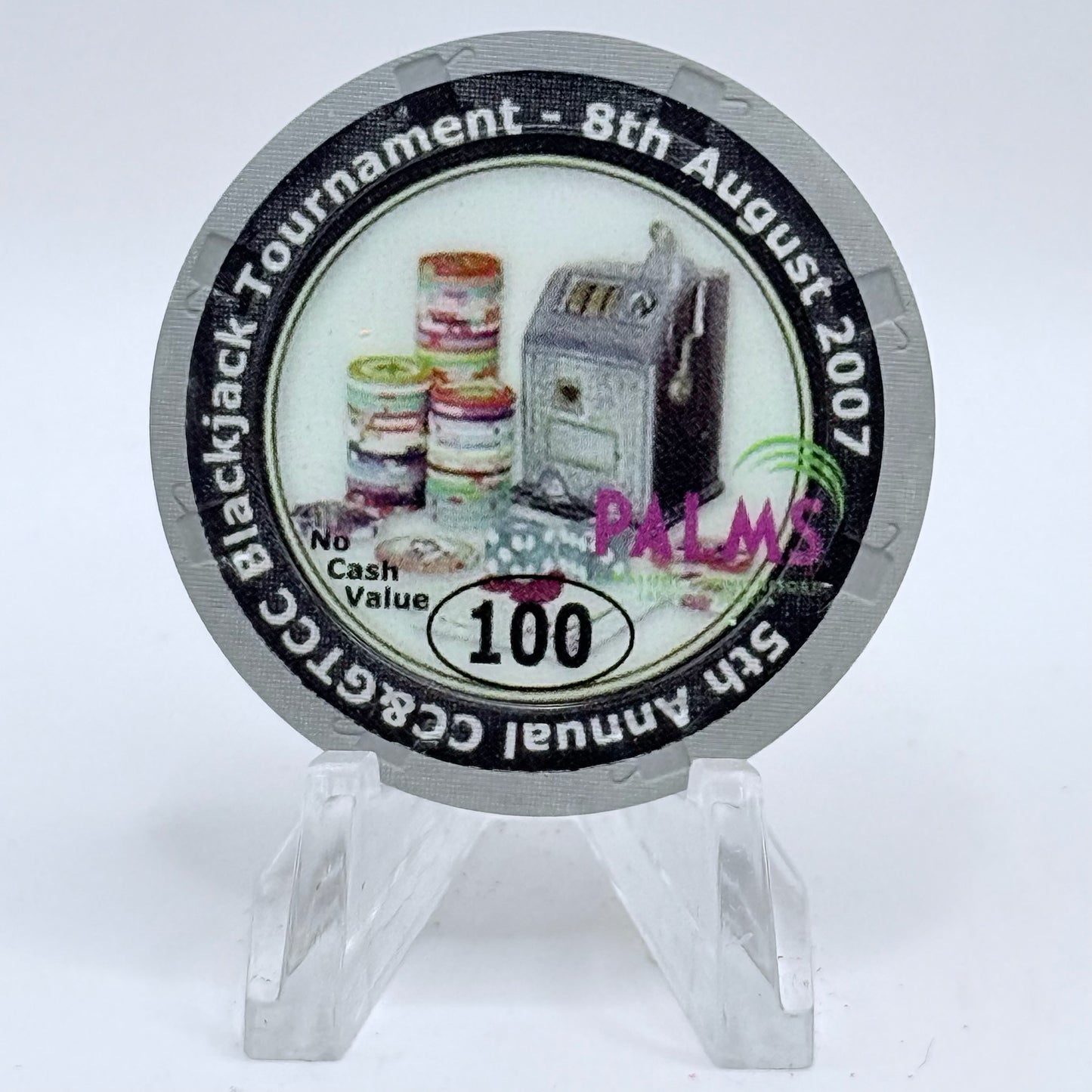 Palms Casino Resort Las Vegas Nevada 2007 '9th Annual CCGTCC' Series 14 $100 NCV Casino Chip E7474