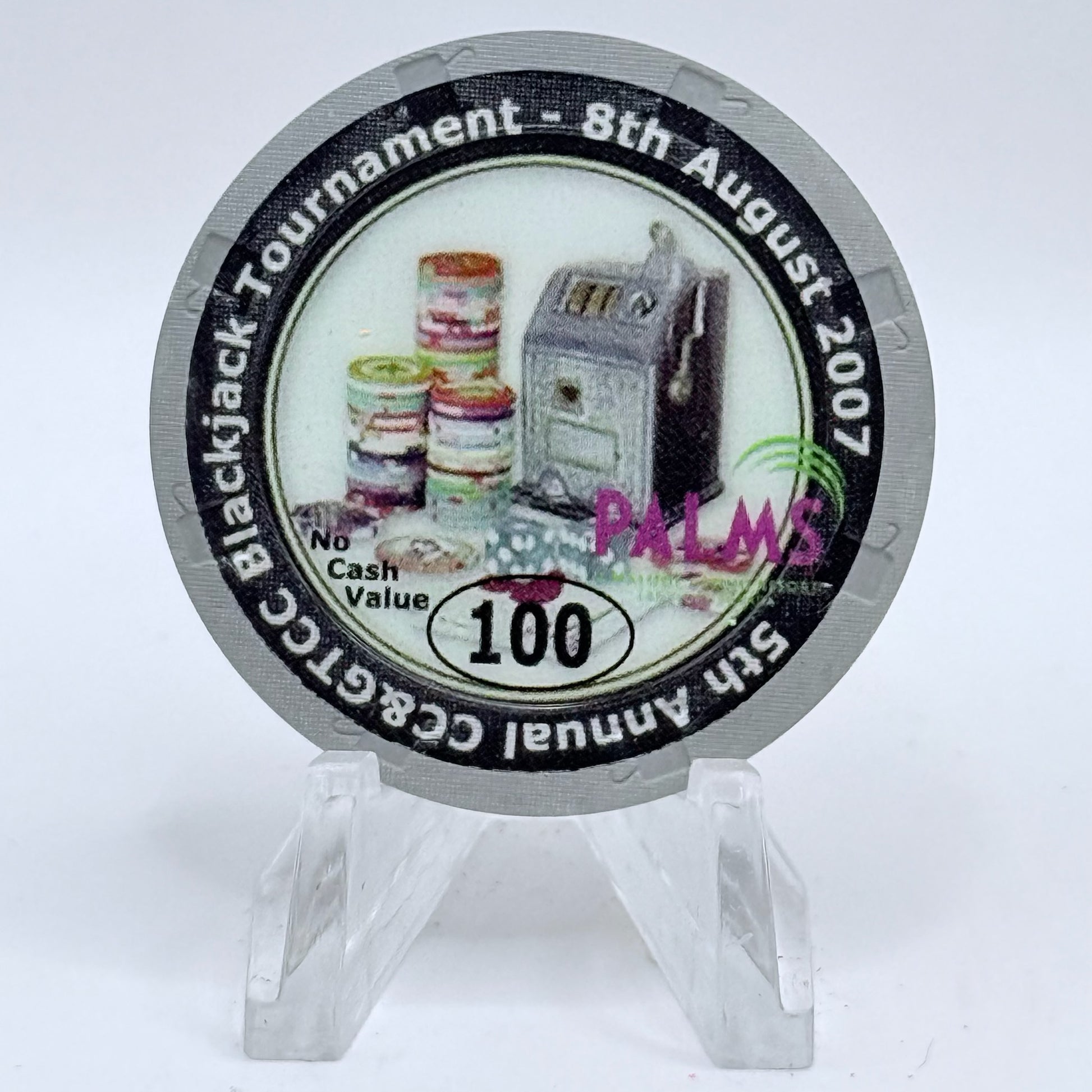 Palms Casino Resort Las Vegas Nevada 2007 '9th Annual CCGTCC' Series 14 $100 NCV Casino Chip E7474