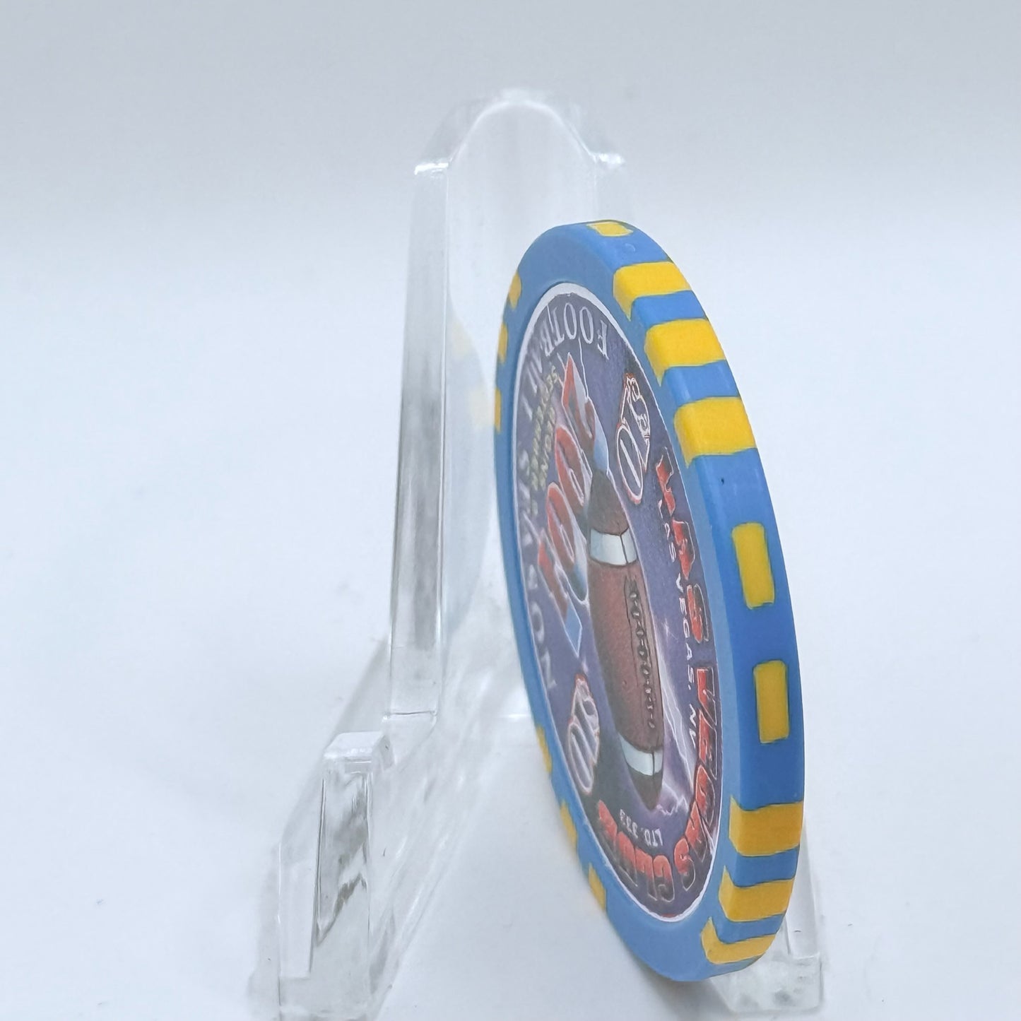 Las Vegas Club Las Vegas Nevada 2001 'Football Season' LE $10 Casino Chip V9139