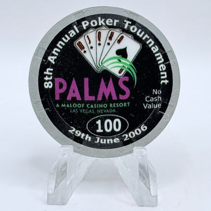 Palms Casino Resort Las Vegas Nevada 2006 '8th Annual CCGTCC' Series 12 $100 NCV Casino Chip E7468