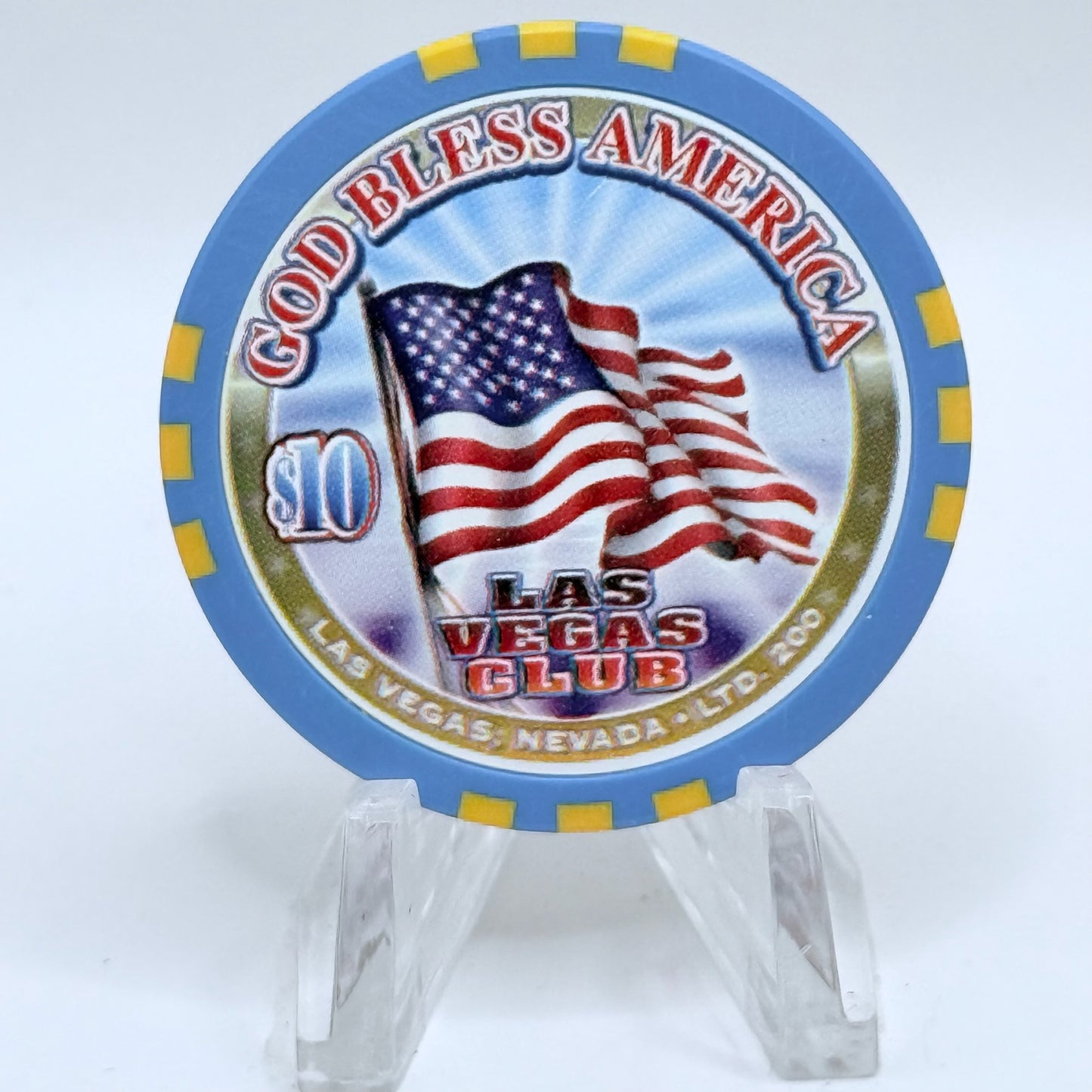 Las Vegas Club Las Vegas Nevada 2002 'Memorial Day' LE $10 Casino Chip E1306