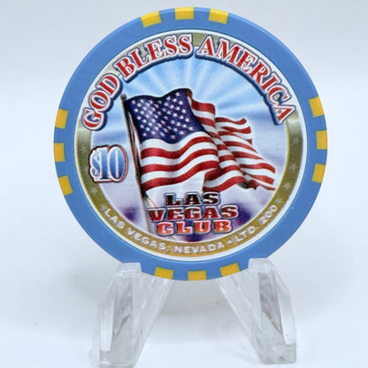 Las Vegas Club Las Vegas Nevada 2002 'Memorial Day' LE $10 Casino Chip E1306