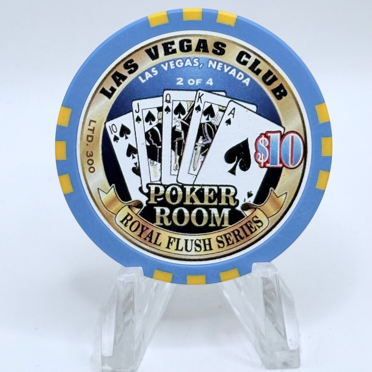 Las Vegas Club Las Vegas Nevada 2001 'Royal In Spades' LE $10 Casino Chip V9149