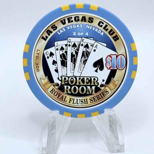 Las Vegas Club Las Vegas Nevada 2001 'Royal In Spades' LE $10 Casino Chip V9149