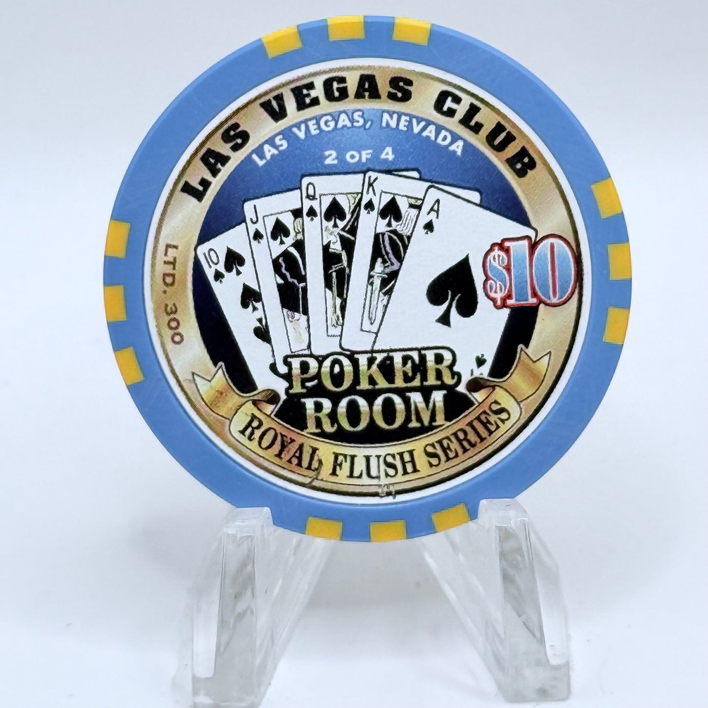 Las Vegas Club Las Vegas Nevada 2001 'Royal In Spades' LE $10 Casino Chip V9149