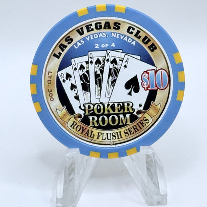 Las Vegas Club Las Vegas Nevada 2001 'Royal In Spades' LE $10 Casino Chip V9149