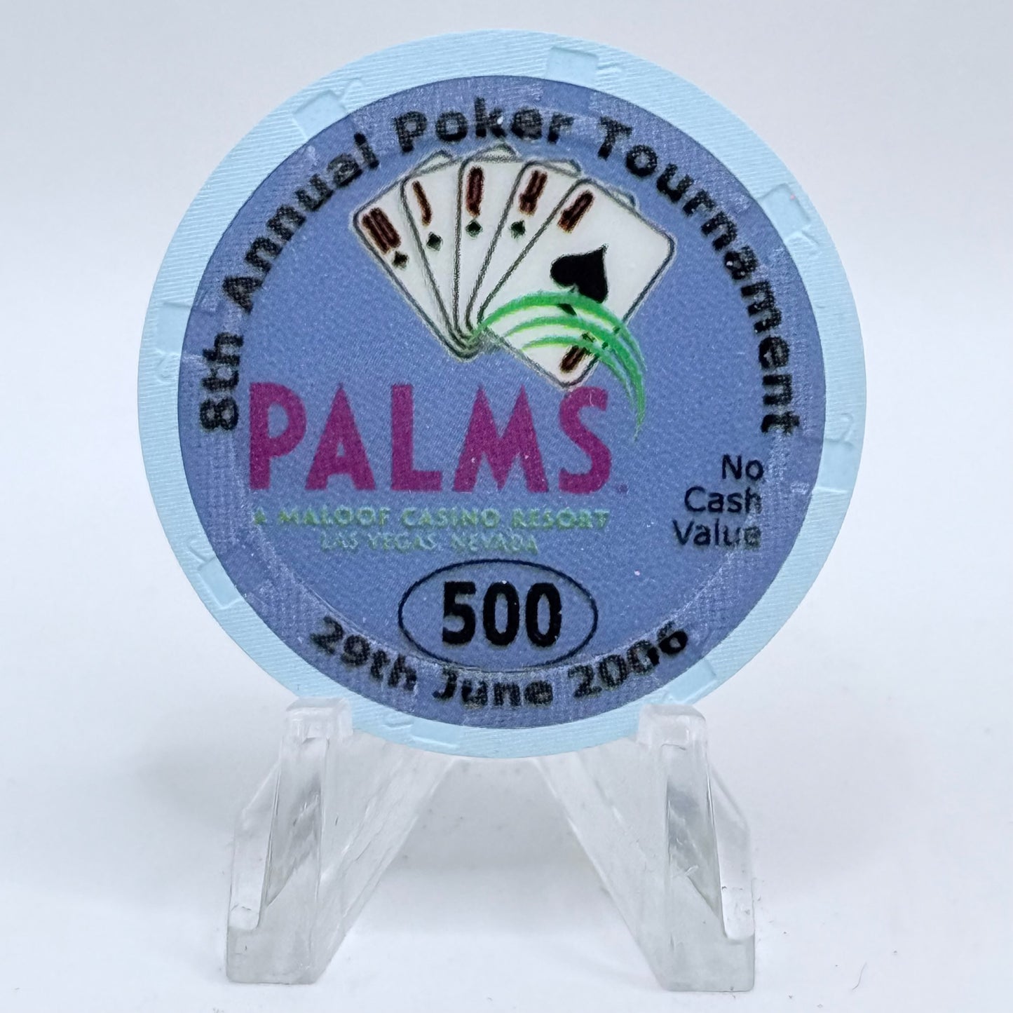 Palms Casino Resort Las Vegas Nevada 2006 '8th Annual CCGTCC' Series 12 $500 NCV Casino Chip E7469