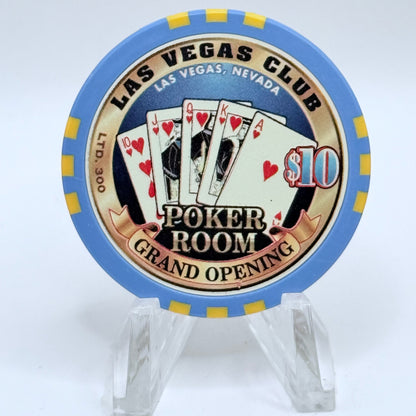 Las Vegas Club Las Vegas Nevada 2001 'Royal In Hearts' LE $10 Casino Chip V6236