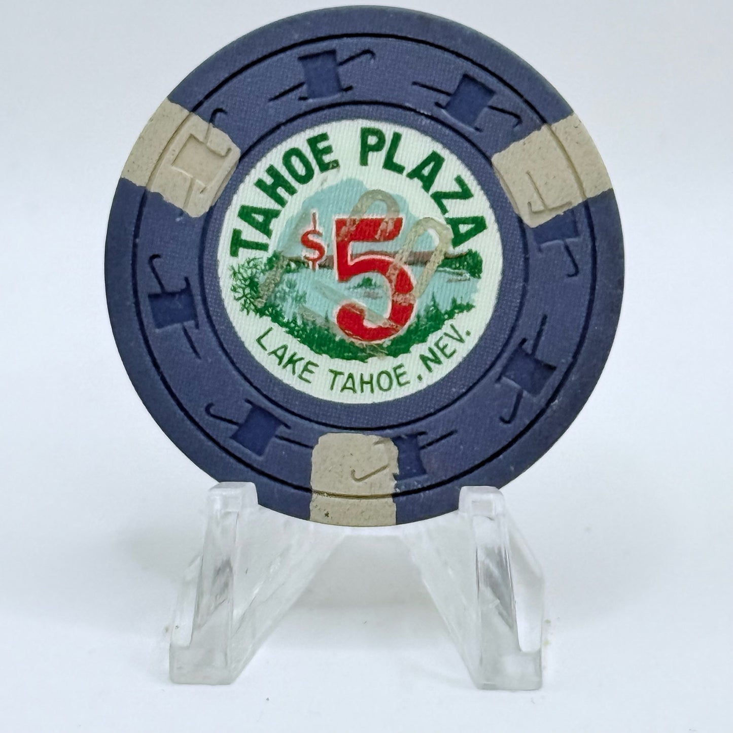 Tahoe Plaza Lake Tahoe Nevada 1960 $1 Casino Chip N3714.1
