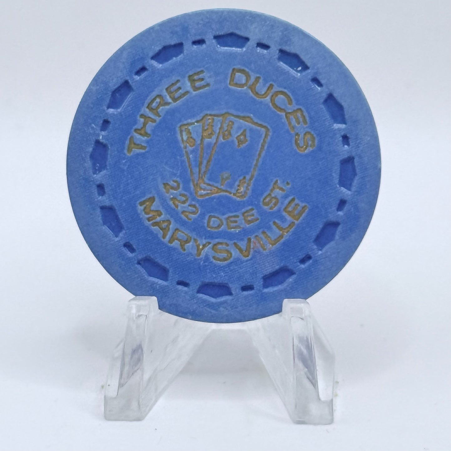 Three Duces Club Marysville California $1 Casino Chip