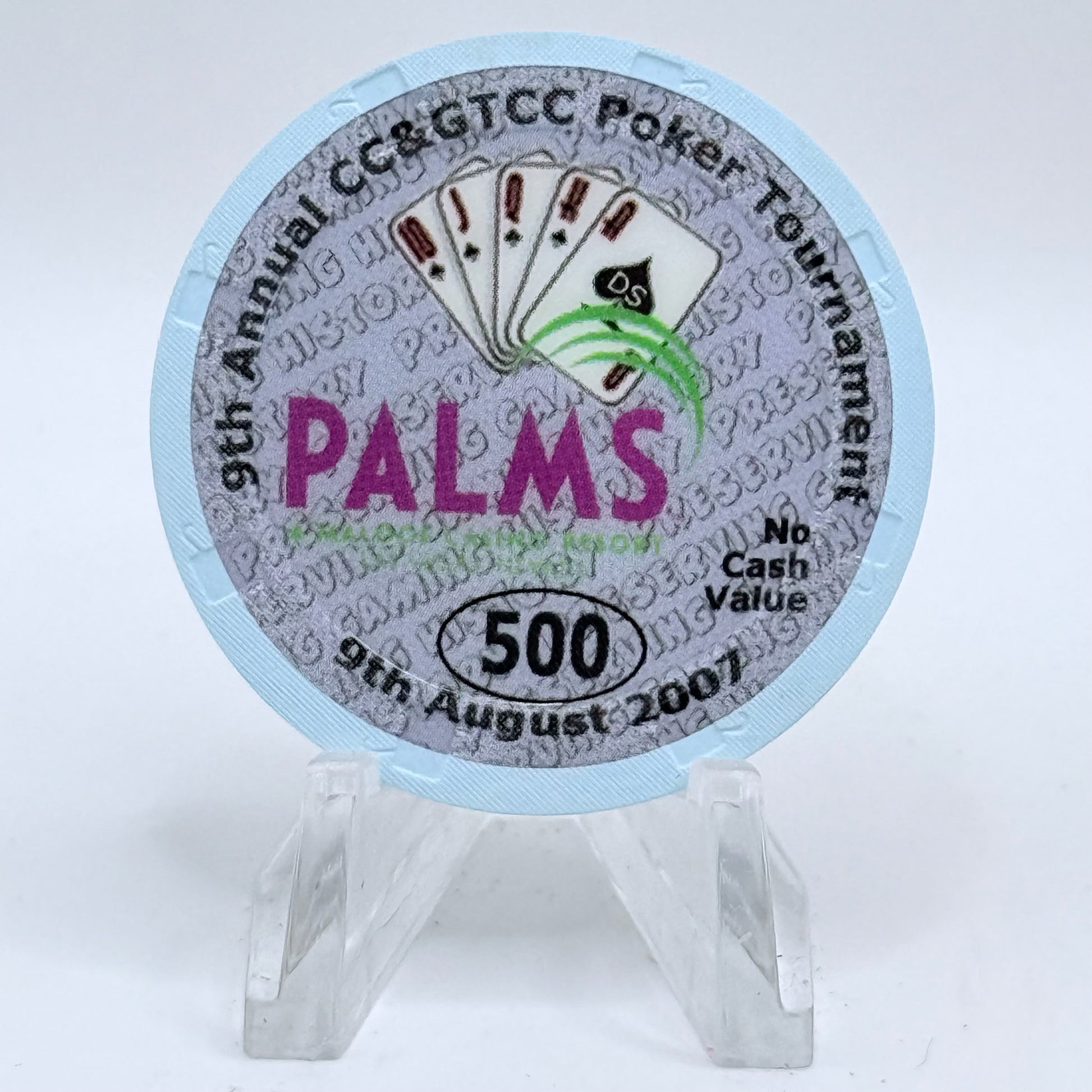 Palms Casino Resort Las Vegas Nevada 2007 '9th Annual CCGTCC' Series 14 $500 NCV Casino Chip E7475