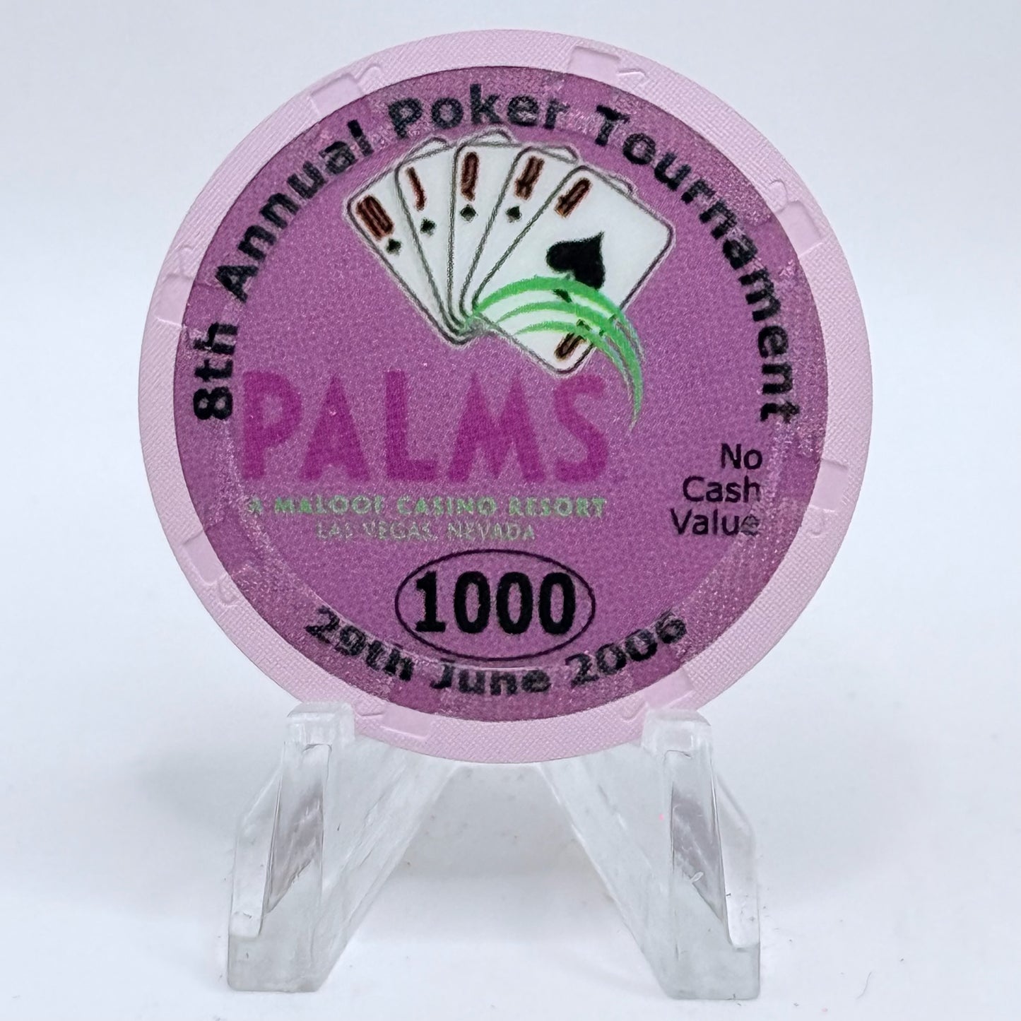 Palms Casino Resort Las Vegas Nevada 2006 '8th Annual CCGTCC' Series 12 $1000 NCV Casino Chip E7470