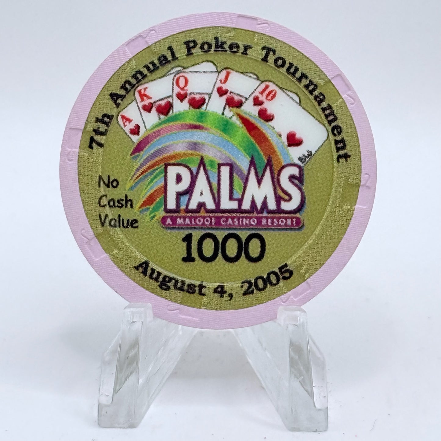 Palms Casino Resort Las Vegas Nevada 2005 '7th Annual CCGTCC' Series 15 $1000 NCV Casino Chip E4778