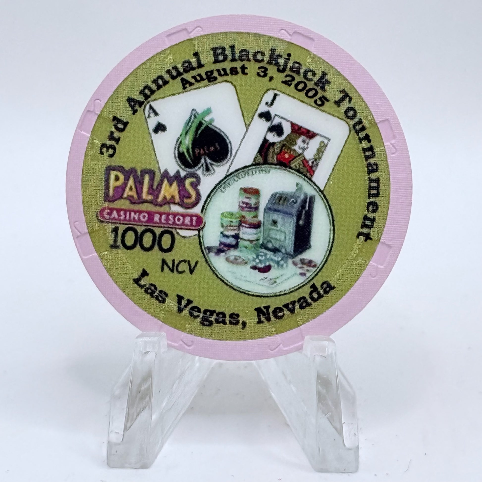 Palms Casino Resort Las Vegas Nevada 2005 '7th Annual CCGTCC' Series 15 $1000 NCV Casino Chip E4778