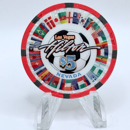 Las Vegas Hilton Las Vegas Nevada 2010 'World Soccer Tournament' LE $5 Casino Chip D0067