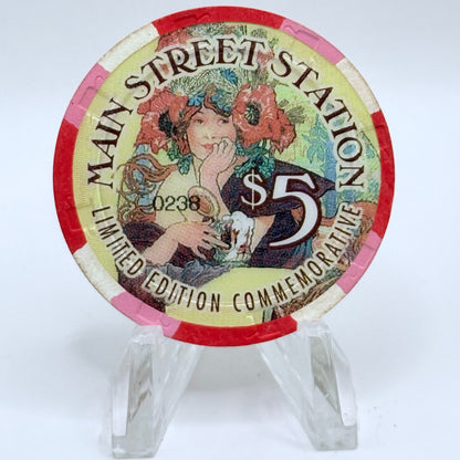 Main Street Station Las Vegas Nevada 1997 'Meuse Beer - Women For All Seasons' LE $5 Casino Chip V1067