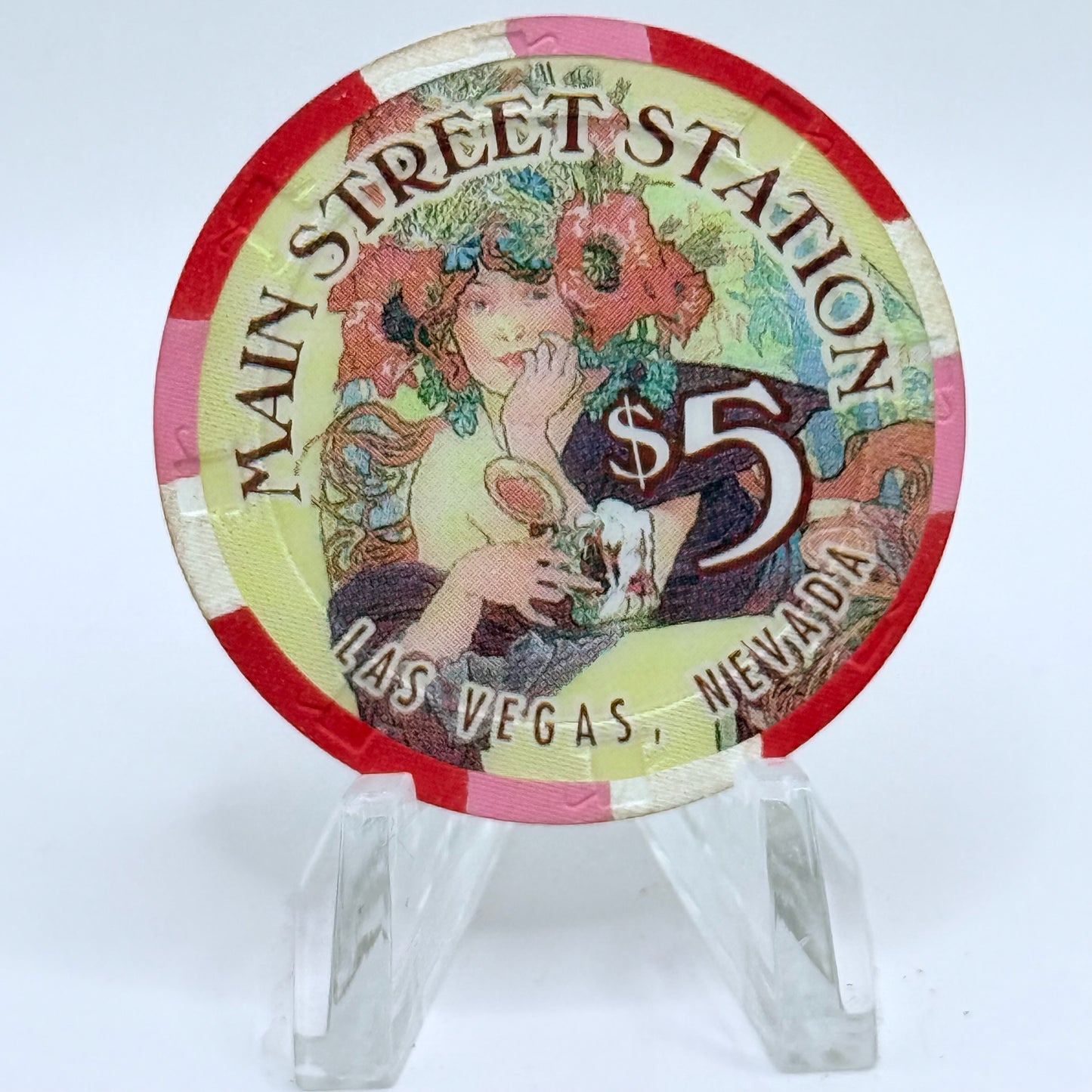 Main Street Station Las Vegas Nevada 1997 'Meuse Beer - Women For All Seasons' LE $5 Casino Chip V1067