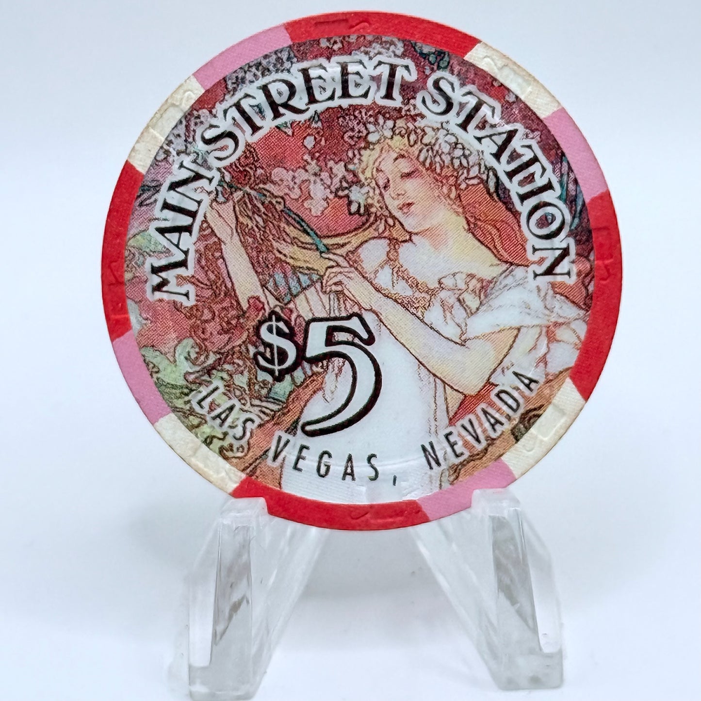 Main Street Station Las Vegas Nevada 1997 'Spring - Women For All Seasons' LE $5 Casino Chip V1068