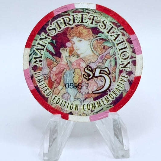 Main Street Station Las Vegas Nevada 1997 'Ivy - Women For All Seasons' LE $5 Casino Chip V1071