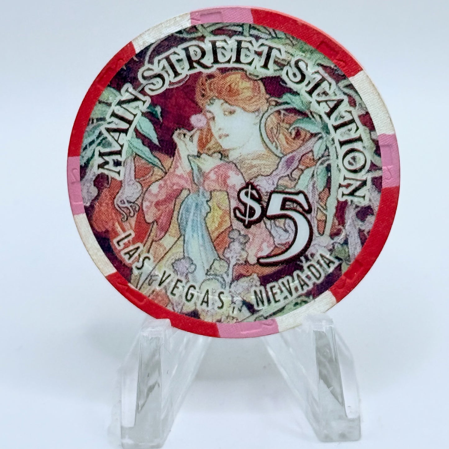 Main Street Station Las Vegas Nevada 1997 'Ivy - Women For All Seasons' LE $5 Casino Chip V1071