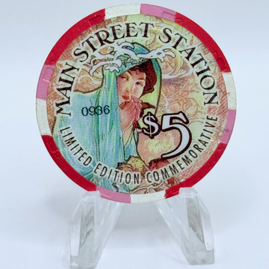 Main Street Station Las Vegas Nevada 1997 'Winter - Women For All Seasons' LE $5 Casino Chip N8727