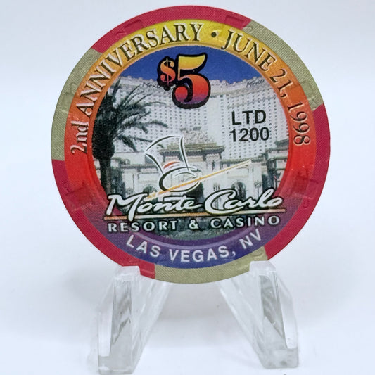 Monte Carlo Resort & Casino Las Vegas Nevada 1998 'Brewmaster Special' LE $5 Casino Chip V1157