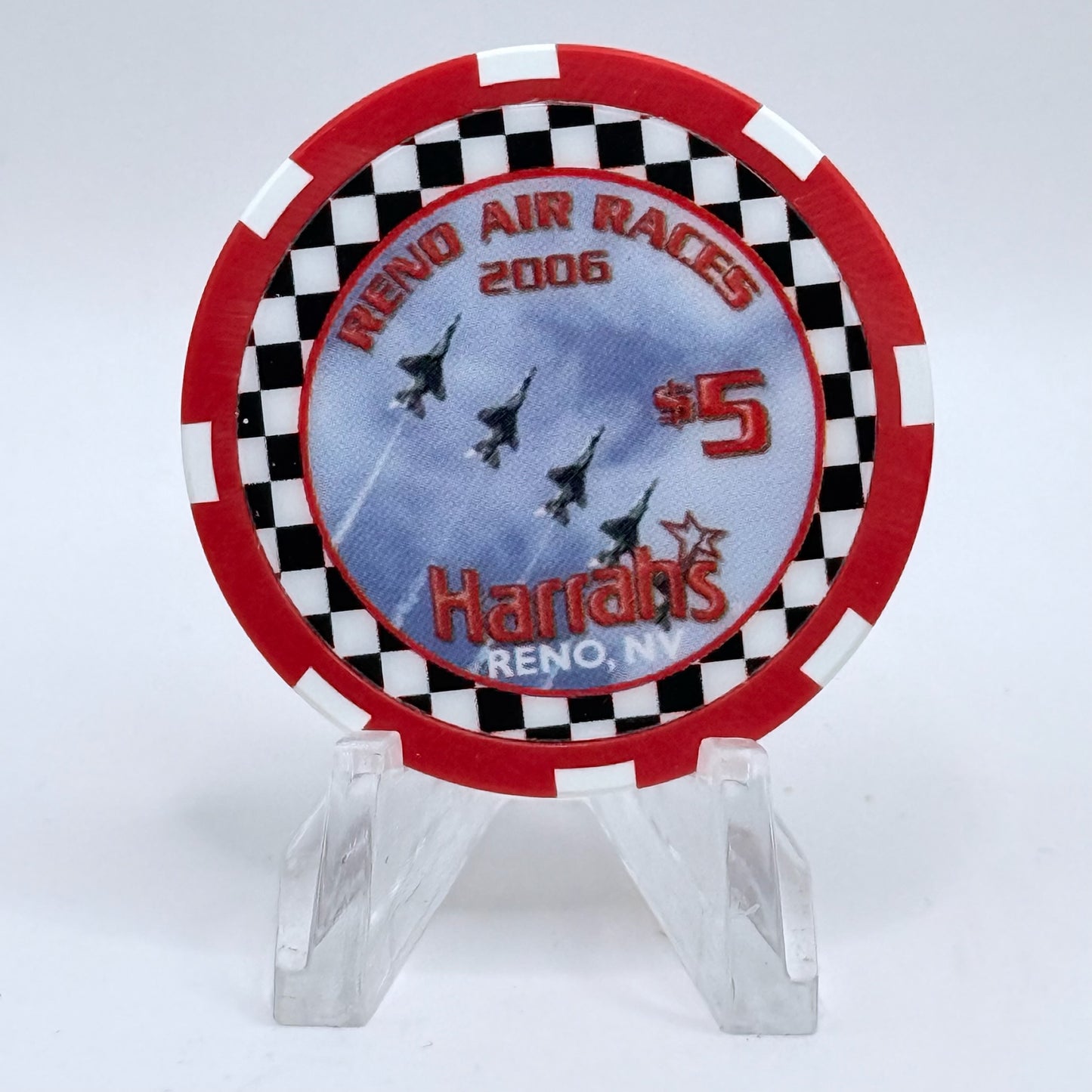 Harrah's Reno Nevada 2006 'Reno Air Races' LE $5 Casino Chip E5577