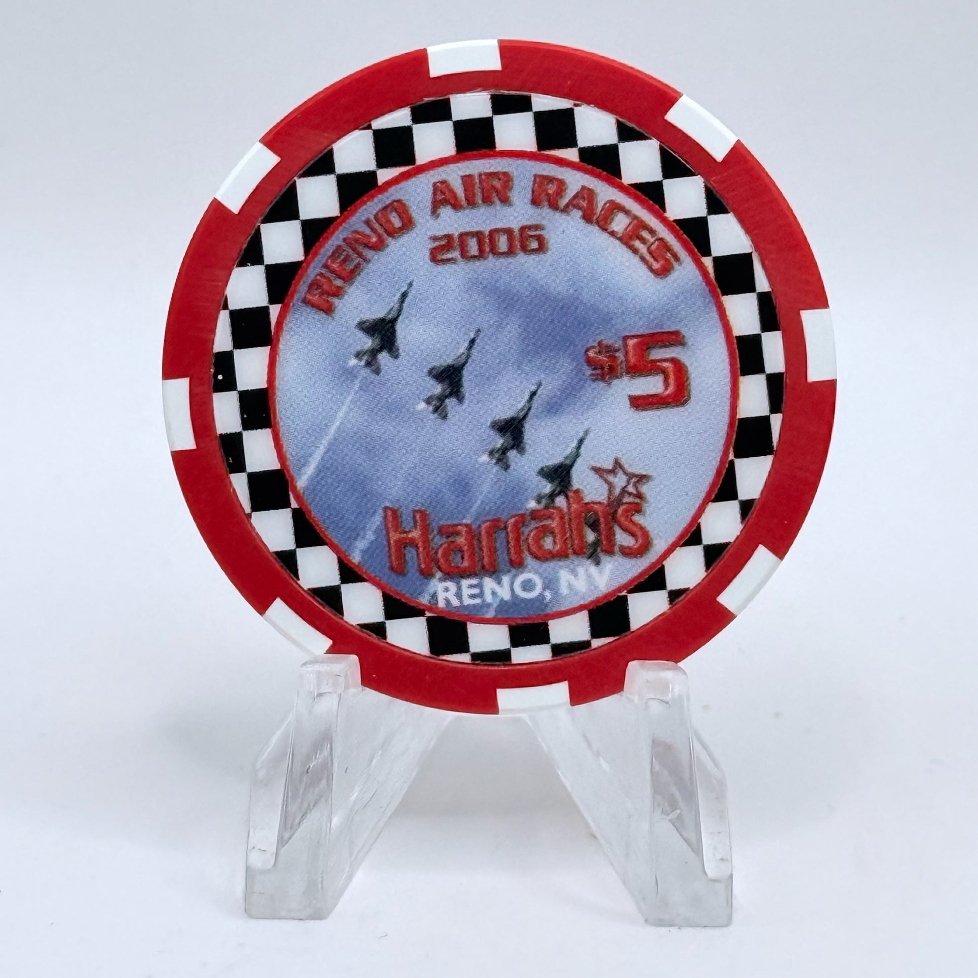 Harrah's Reno Nevada 2006 'Reno Air Races' LE $5 Casino Chip E5577
