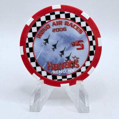 Harrah's Reno Nevada 2006 'Reno Air Races' LE $5 Casino Chip E5577