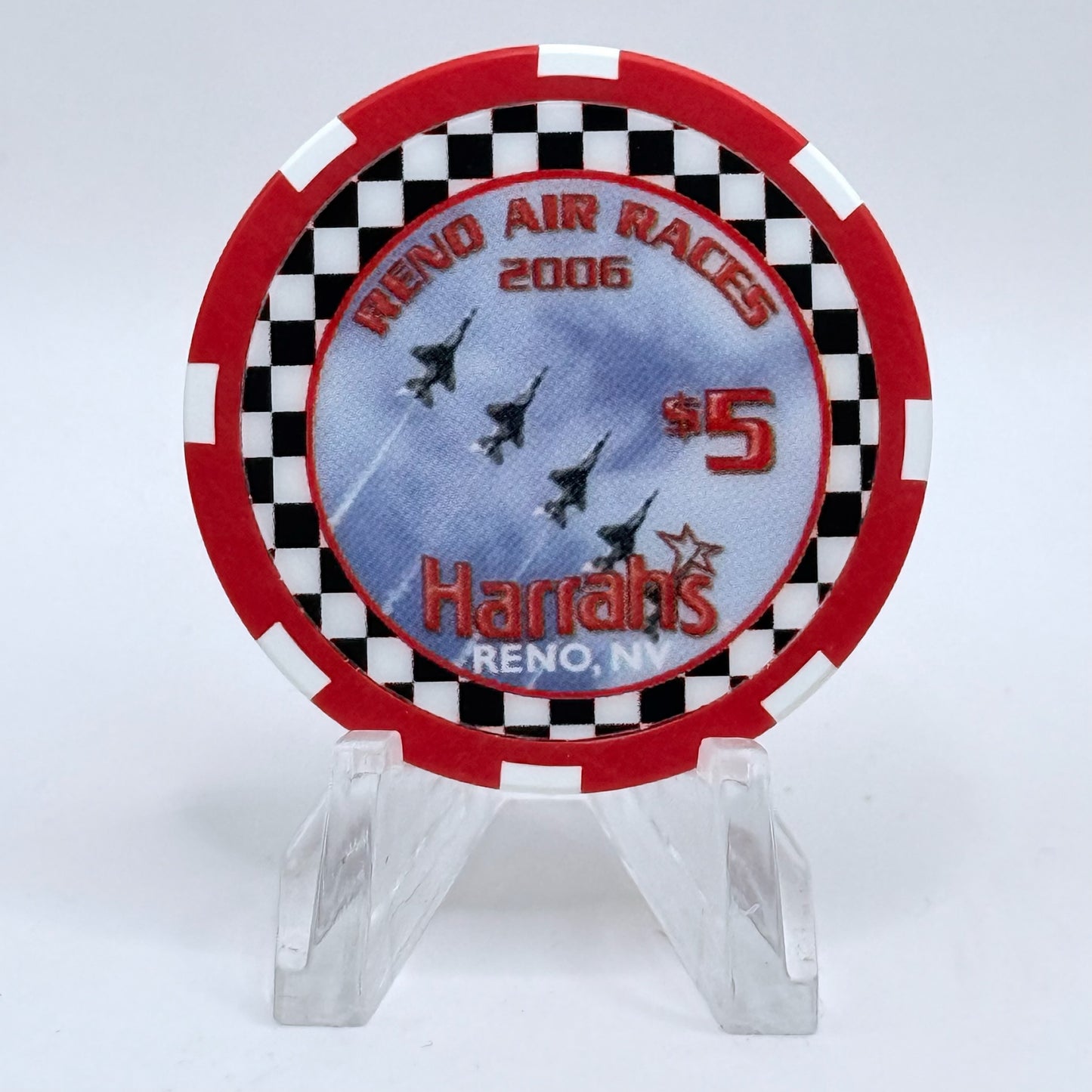 Harrah's Reno Nevada 2006 'Reno Air Races' LE $5 Casino Chip E5577
