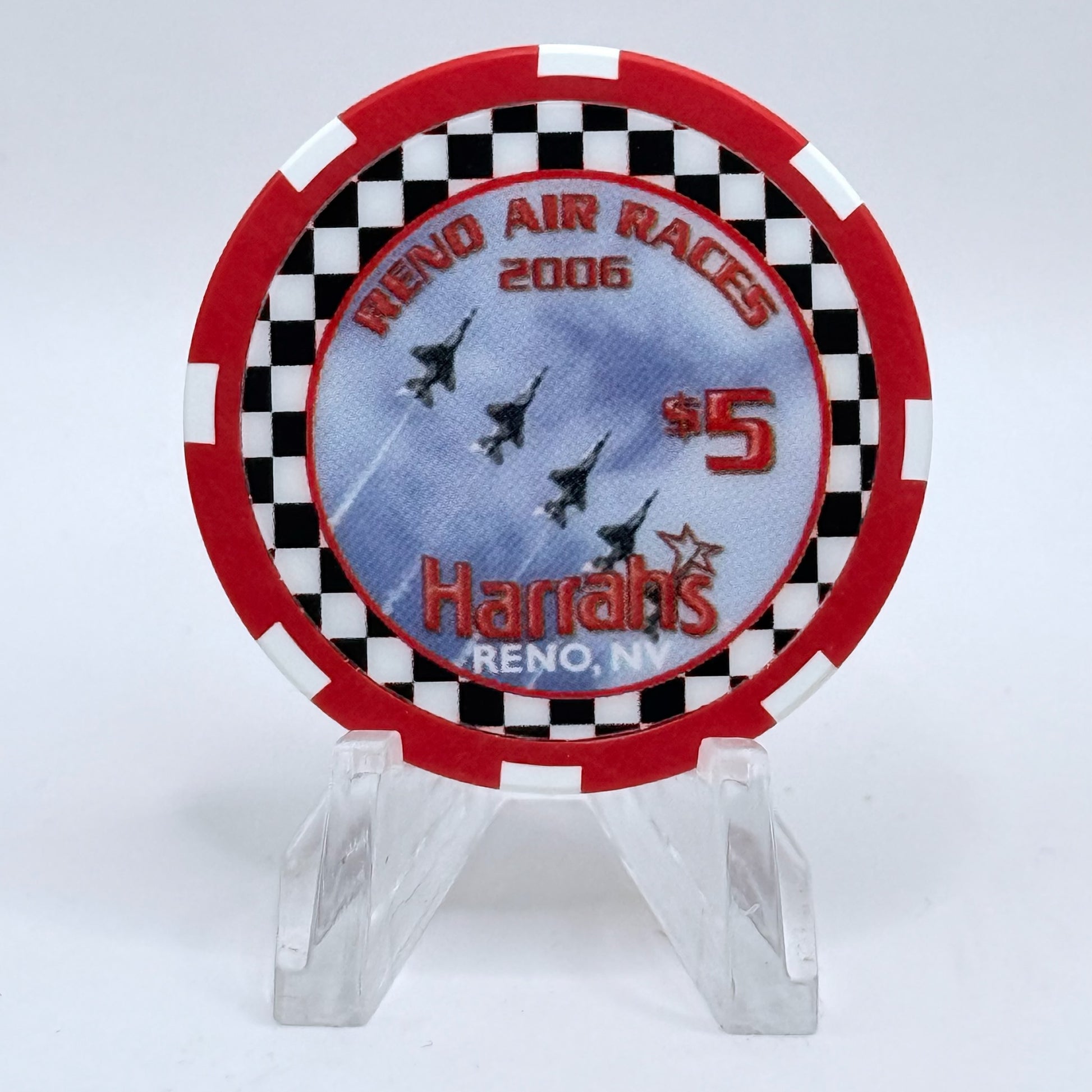 Harrah's Reno Nevada 2006 'Reno Air Races' LE $5 Casino Chip E5577