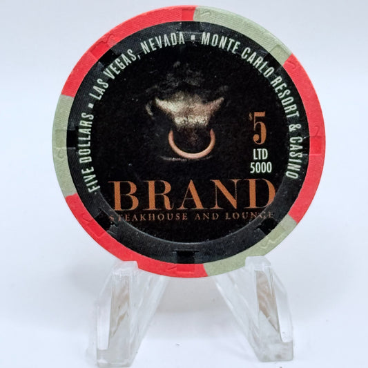 Monte Carlo Resort & Casino Las Vegas Nevada 2008 'Brand Steakhouse' LE $5 Casino Chip E8174