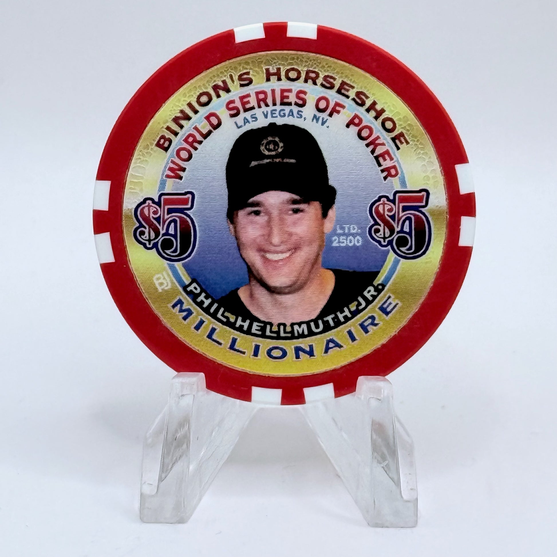 Horseshoe Club (Binion's) Las Vegas Nevada 'Phil Helmuth' Series 17 LE $5 Casino Chip V9085
