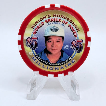 Horseshoe Club (Binion's) Las Vegas Nevada 2002 'Johnny Chan' Series 17 LE $5 Casino Chip V9075